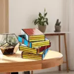 StainedGlassStackedBooksLamp