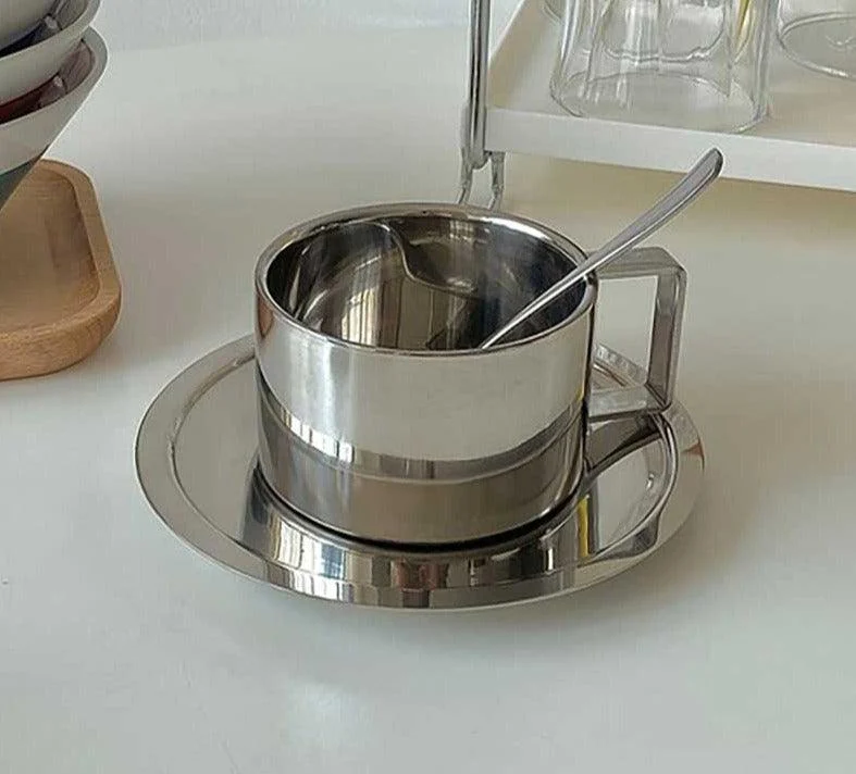 Stainless Steel 3-Piece Afternoon Tea Set - ISTANBULLU LTD