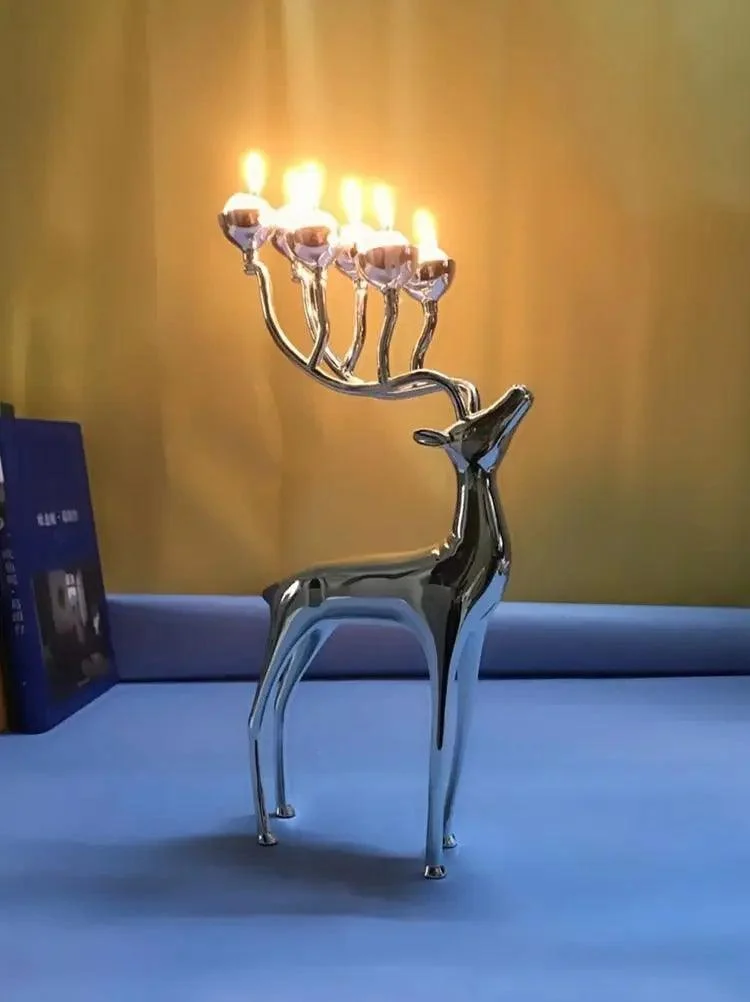 Starry Reindeer Candle Holder - ISTANBULLU LTD