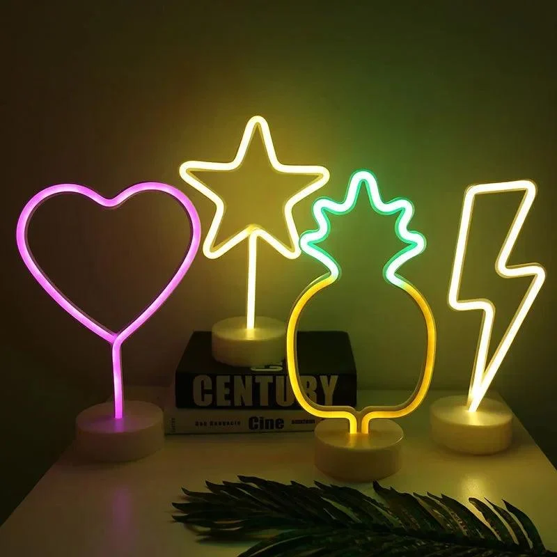 Ster Maan Bliksem Neon Licht Bord Lamp Usb Led Nachtverlichting Decoratie Voor Thuis Bruiloft Geschenken Neon