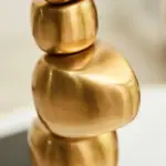 Stone Stack Alloy Candle Holder Decorfaure
