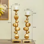 Stone Stack Alloy Candle Holder Decorfaure