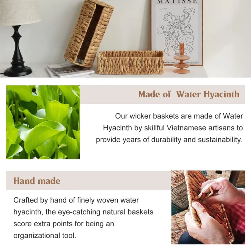 Storage Basket Wicker Basket Gift basket Bathroom Handwoven Wicket Storage Holder Organizer Cosmetic Storage Box Stationery a43cc1a2 631f 4304 9377 045103444c23