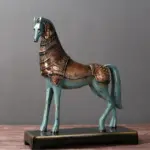 StrongHorseStatueGlazedCeramicsWarhorseRetroSculpturesandStatuesDecorationsGift Homeko2