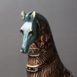 StrongHorseStatueGlazedCeramicsWarhorseRetroSculpturesandStatuesDecorationsGift Homeko3