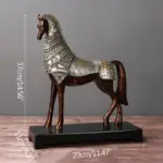 StrongHorseStatueGlazedCeramicsWarhorseRetroSculpturesandStatuesDecorationsGift Homeko5
