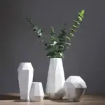 Stunning Marble Geometric Flower Vase Adorn Your Space in Style