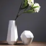 Stunning Marble Geometric Flower Vase Adorn Your Space in Style