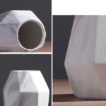 Stunning Marble Geometric Flower Vase Adorn Your Space in Style