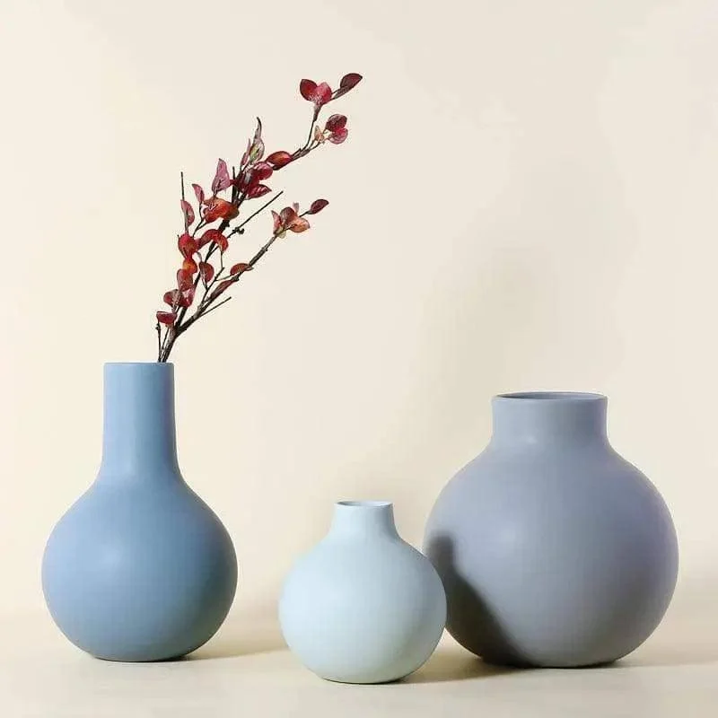 Stylish Matt Spherical Ceramic Flower Vase Elevate Your Home Decor 3