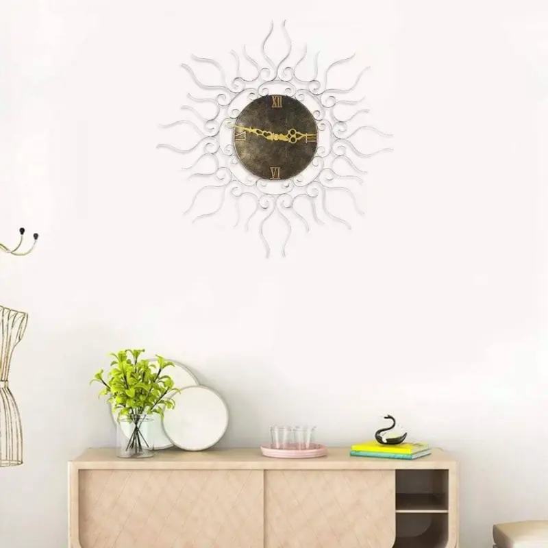 Sun shaped Retro Wall Clock Fun and Stylish Home Decor