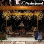 Suspended Solar Firework Light 360 480 Led Star Burst Light Outdoor Waterproof 8Mode Eave Garden Tree