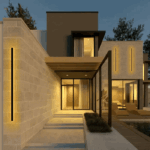 Svelte RGB Outdoor IP65 Minimalistische Lineare Wandleuchte LED Atmospharenbeleuchtung fur Innen und Aussenbereiche