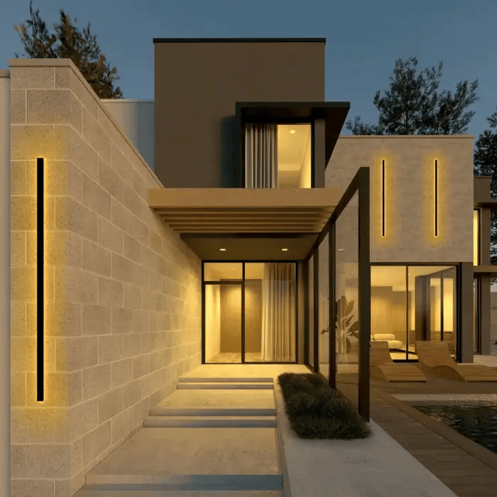 Svelte Rgb Outdoor Ip65 Minimalistische Lineare Wandleuchte Led Atmospharenbeleuchtung Fur Innen Und Aussenbereiche 18