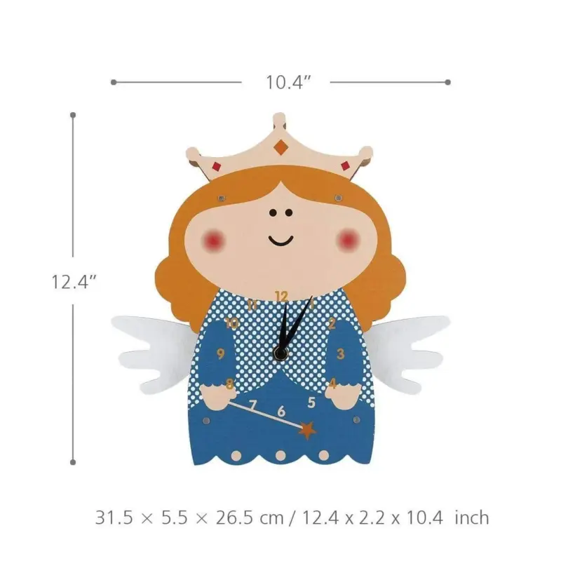 Swinging Angel Kids Bedroom Wall Clocks Fun and Whimsical Decor