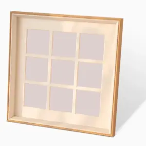Square Beige Pink Gray Wooden Photo Frames