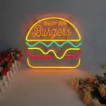 Tacos Hamburger Pizza Hot Dog Neon Sign Night Light Burger Wall Hanging LED Restaurant Burger Shop 7e450ef1 1db8 42dc 8968 b3b9ee513713