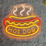Tacos Hamburger Pizza Hot Dog Neon Sign Night Light Burger Wall Hanging LED Restaurant Burger Shop a47edf19 ce17 40c3 bca2 2147e5f5ae58