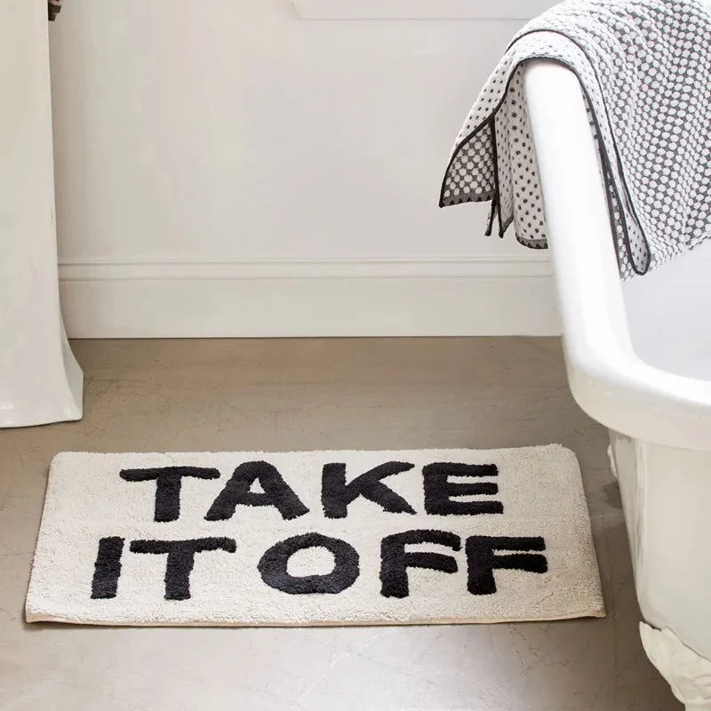 "Take It Off" Hand-Crafted Bath Mat - #Homeko#