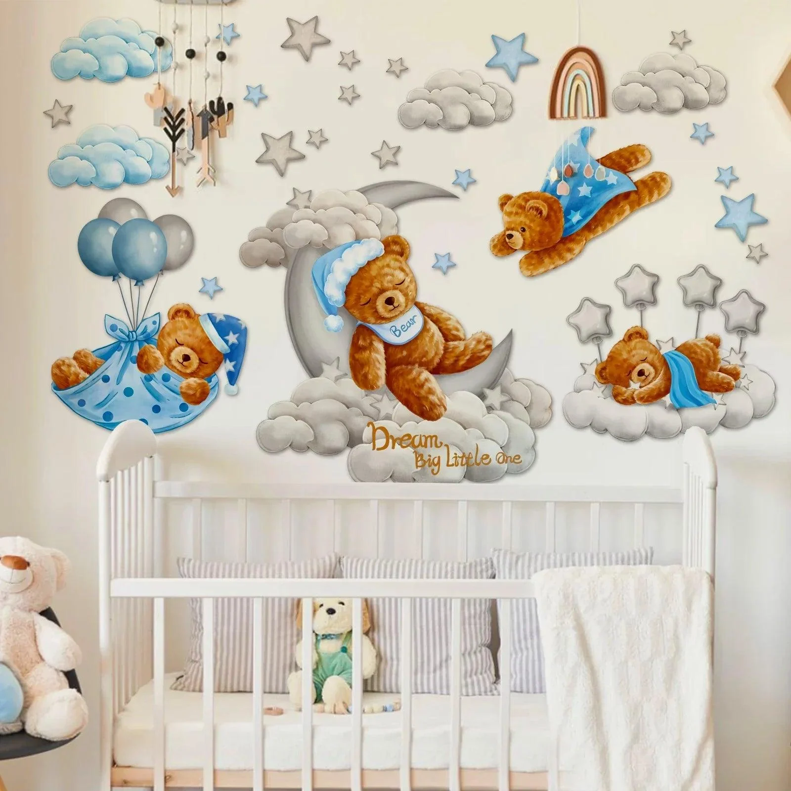 Tedy Beer Maan Sterren Muurstickers Muurstickers Kinderkamer Decor Voor Kinderen Baby Jongen Kamer Slaapkamer Woonkamer Speelkamer.jpg D1139259 00be 4fe5 B919 95d0c4e84a8d