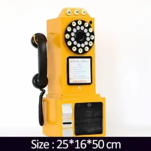 Telephone Model Vintage Metal Ornament European Photo Props Sculptures and Statues
