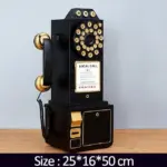 TelephoneModelVintageMetalOrnamentEuropeanPhotoPropsSculpturesandStatues Homeko11