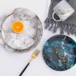 The latest design luxury marble dinnerware fine