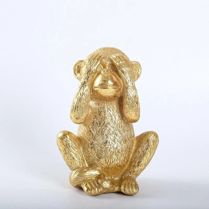 Three Wise Golden Monkeys - Homeko