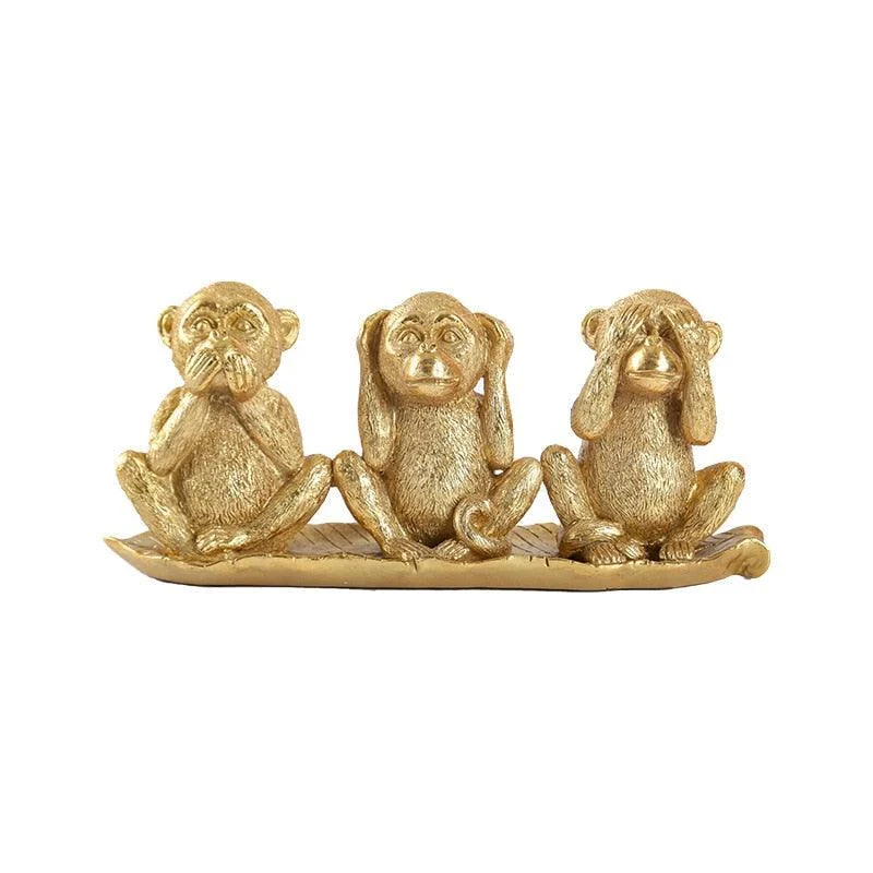 Three Wise Golden Monkeys - Homeko