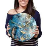 Timeless Marble Art Wall Clock A Unique Statement Piece
