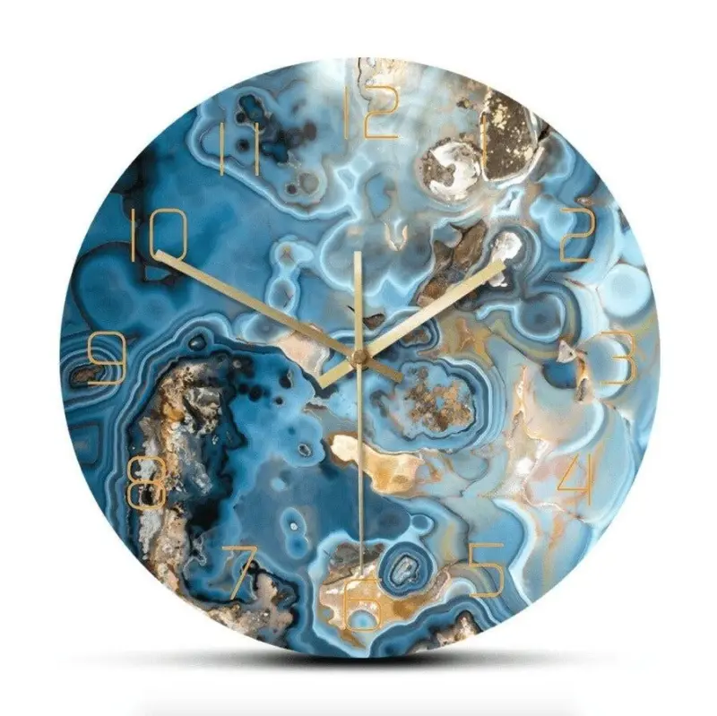 Timeless Marble Art Wall Clock A Unique Statement Piece