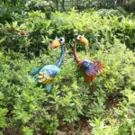 Toucan Iron Sculpture Garden Decor Playful Cartoon Inspired Design