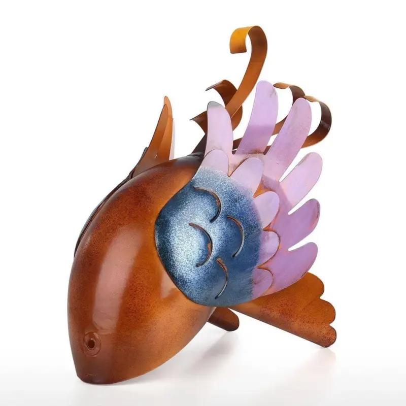 Toucan Iron Sculpture Garden Decor Playful Cartoon Inspired Design