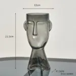 TransparentFaceGlassVase Homeko1