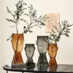 TransparentFaceGlassVase Homeko3