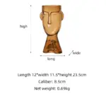 TransparentFaceGlassVase Homeko6