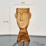 TransparentFaceGlassVase Homeko7