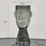 TransparentFaceGlassVase Homeko8