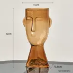 TransparentFaceGlassVase Homeko9
