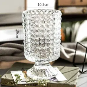 Transparent Glass French Country Vase - ISTANBULLU LTD
