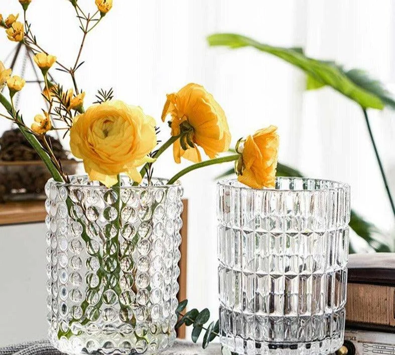 Transparent Glass French Country Vase - ISTANBULLU LTD