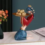 Tray Girl Sculpture Decorfaure