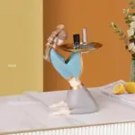 Tray Girl Sculpture Decorfaure