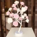 Tree Shaped LED Lamp Bonsai Style 24leds rose flower DIY USB Night Light Touch Switch Control