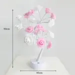 Tree Shaped LED Lamp Bonsai Style 24leds rose flower DIY USB Night Light Touch Switch Control bff5937c 56a6 4e94 9d51 ea26679a0eb5