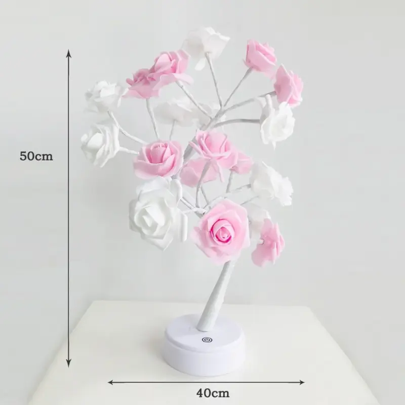 Tree Shaped LED Lamp Bonsai Style 24leds rose flower DIY USB Night Light Touch Switch Control bff5937c 56a6 4e94 9d51 ea26679a0eb5