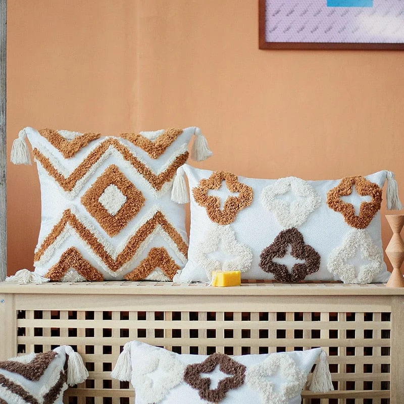 Tribal Cushion Cover Brown Home Decoration Pillow Cover 30x50cm 45x45cm Tufted Geometric For Sofa Bed Chair 5ab6ec8b 102b 4a31 9983 8d8d9513de52