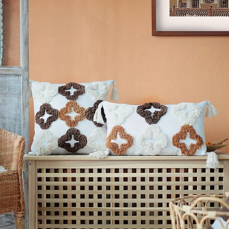 Tribal Cushion Cover Brown Home Decoration Pillow Cover 30x50cm 45x45cm Tufted Geometric For Sofa Bed Chair C9ef9906 Ea44 4ab8 99fe 4f1d608b0949