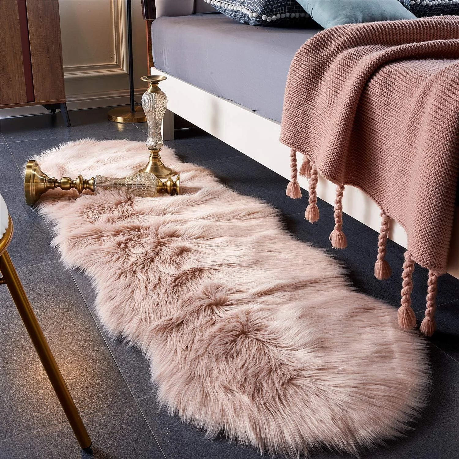 Ultra Soft Fluffy Sheepskin Area Rug - Homeko