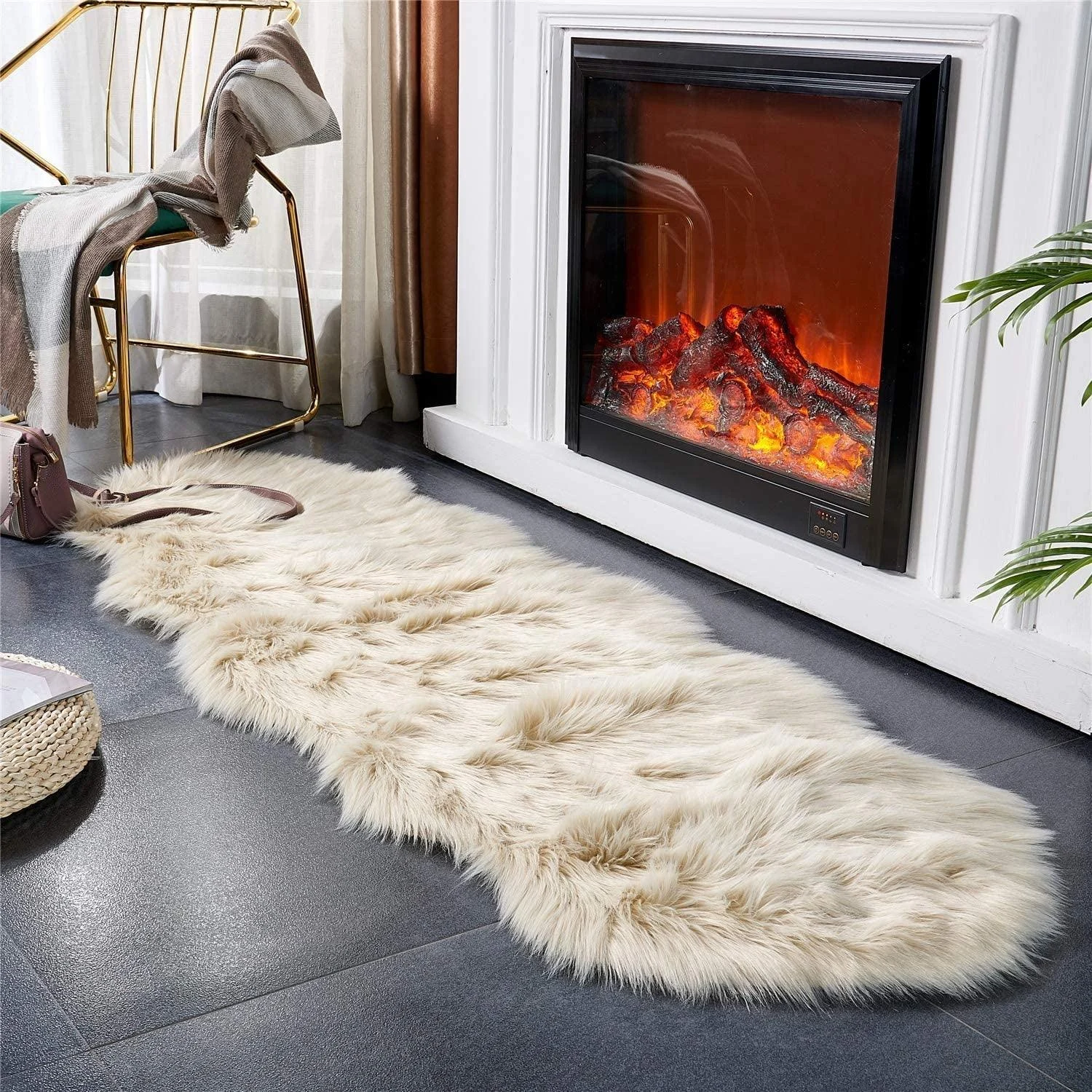 Ultra Soft Fluffy Sheepskin Area Rug - Homeko